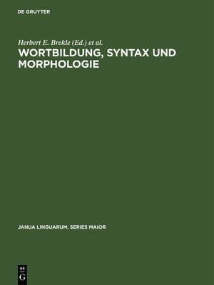 cover image of Wortbildung, Syntax und Morphologie